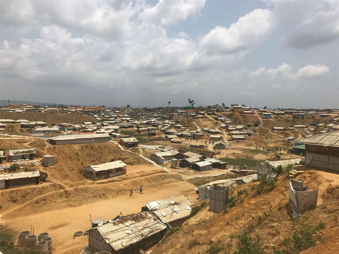 In the case of the Rohingya refugee camp at Cox’s Bazar in Bangladesh, there are 40,000 people per square kilometre (Jemma Crew/PA)