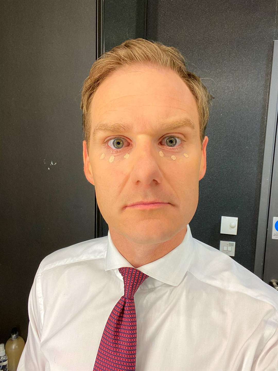 Dan Walker shares a picture from behind the scenes at BBC Breakfast (BBC/PA)