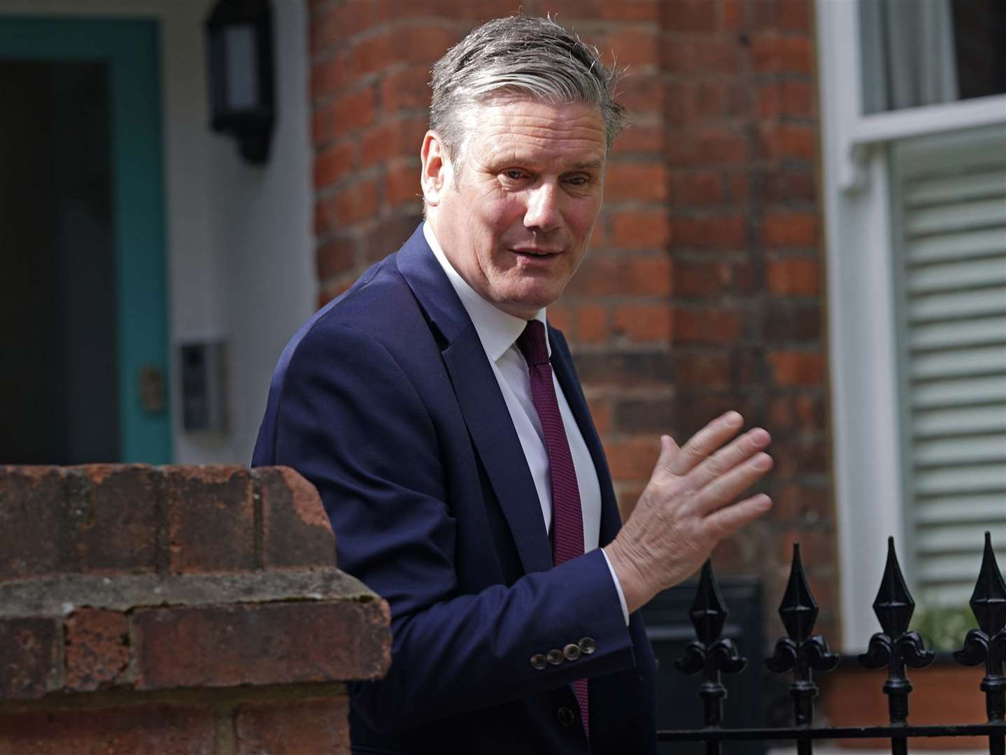 Labour leader Sir Keir Starmer leaves his north London home (Yui Mok/PA)