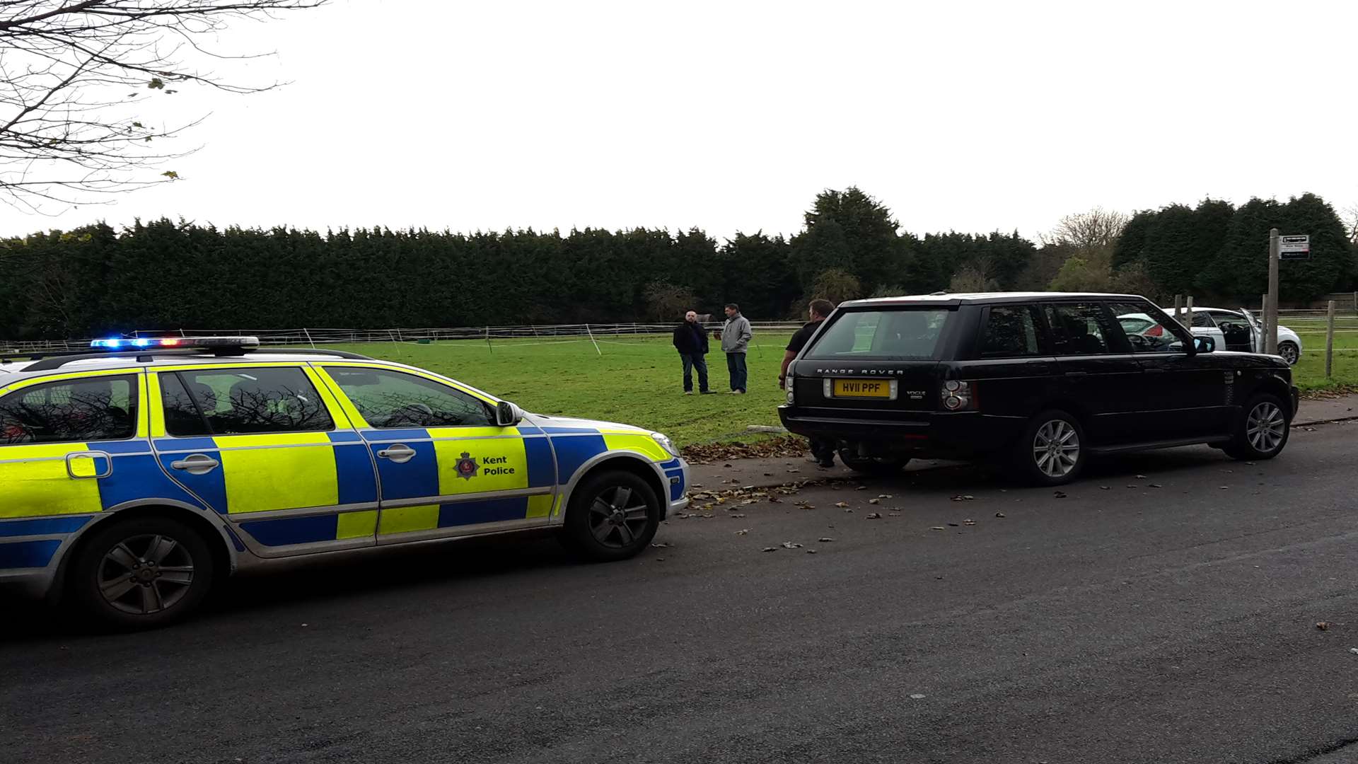 The scene of a crash in Borden Lane