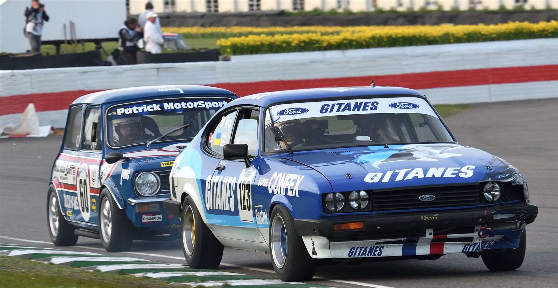 Jake Hill leads Nick Swift during the re-start of the Gordon Spice Trophy final. Picture: Simon Hildrew