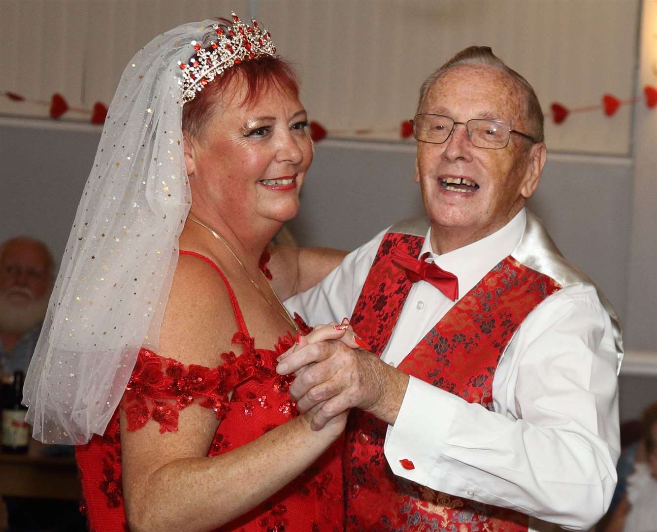 Russell Johnson with daughter Julie on her wedding day