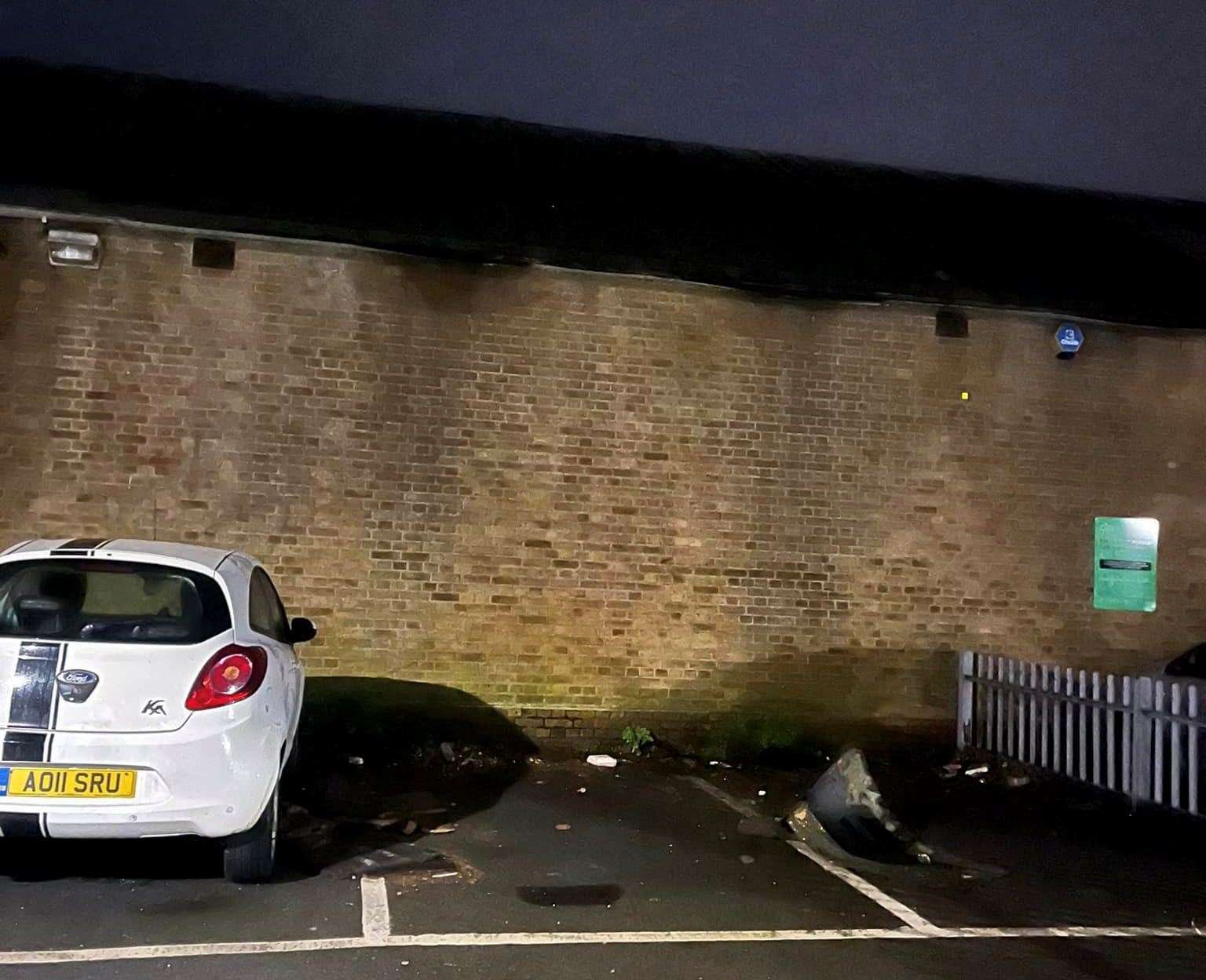 Part of the roof from this building fell onto Charley Jerold's car at Canterbury East Car Park. Picture: Charley Jerold