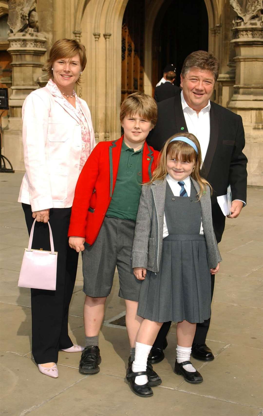 Jono Coleman and his family in London in 2004 (Ian West/PA)