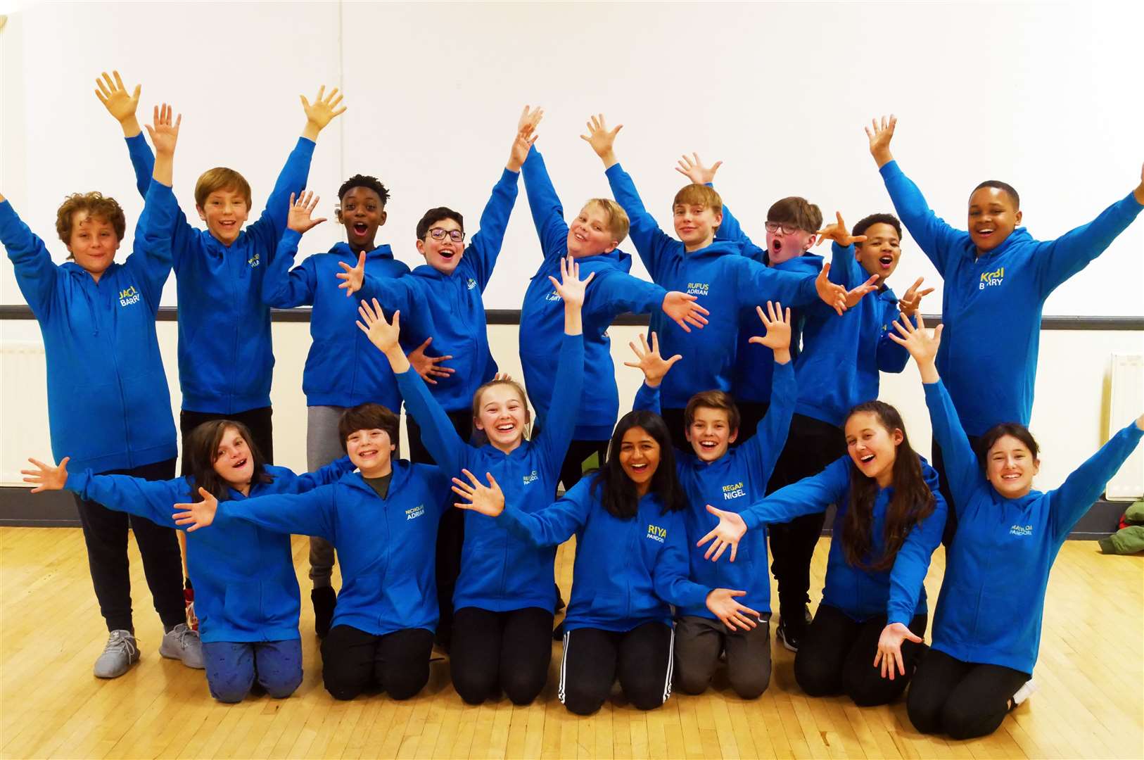 The children's cast of Adrian Mole