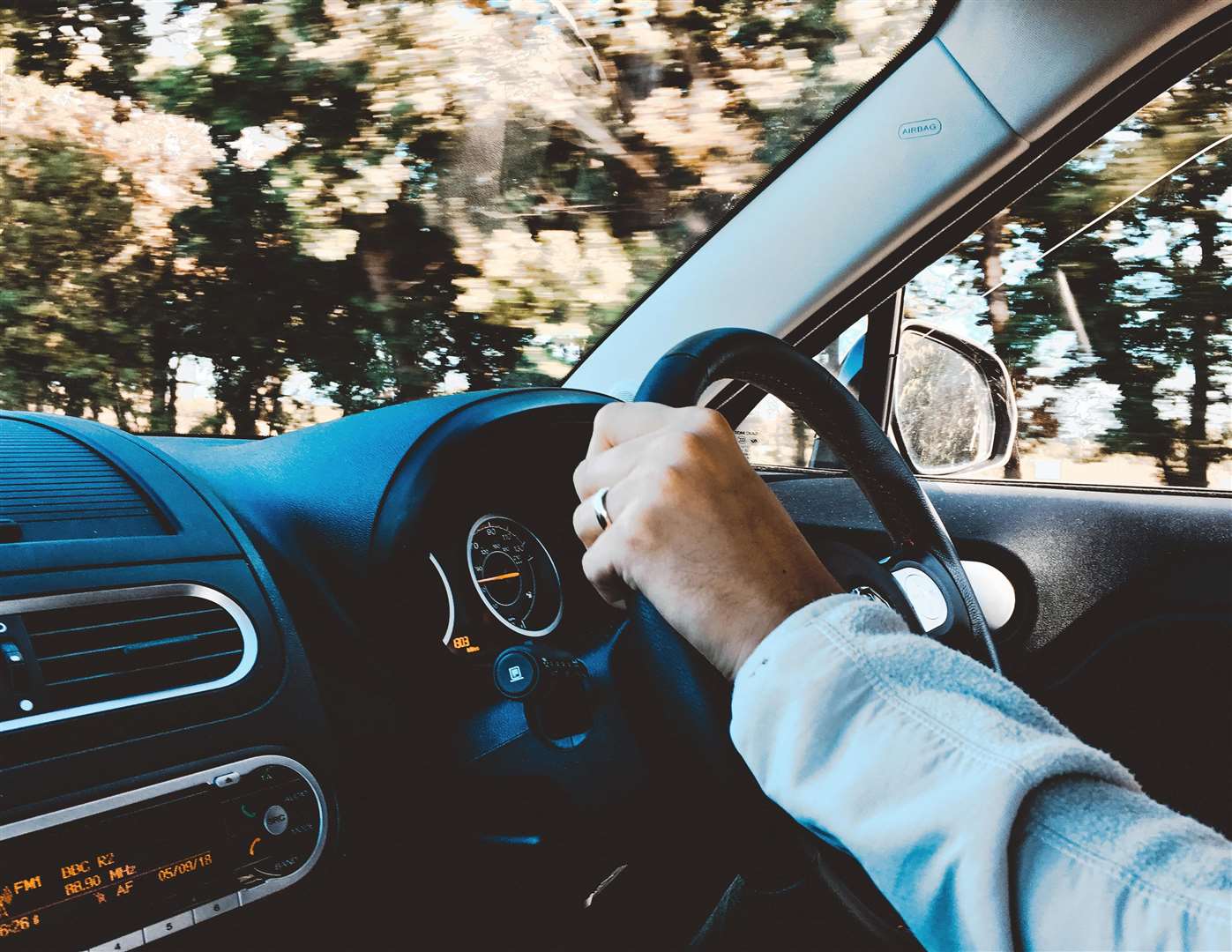 Haines crashed his car into a tree while driving on a ban. Stock image