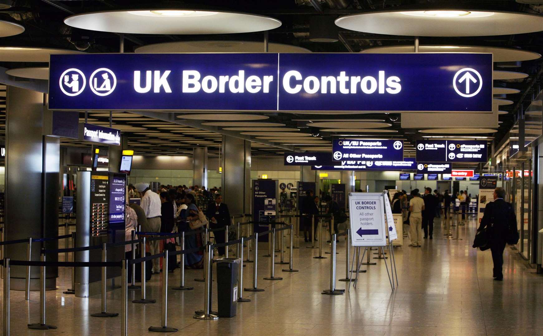 Border Control staff are among workers threatening to strike over Christmas (Steve Parsons/PA)