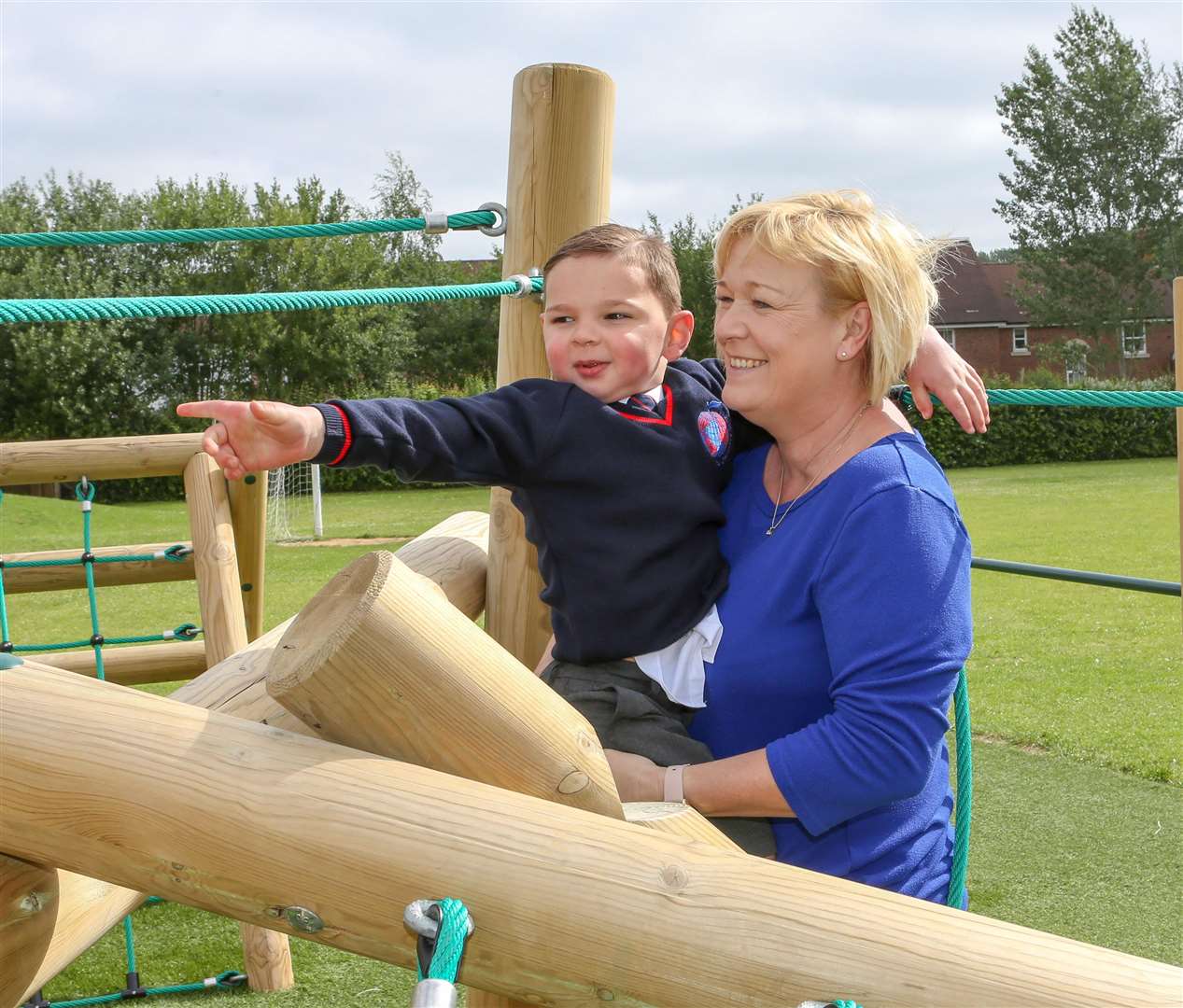 Tony Hudgell preparing for first day at The Discovery School in Kings Hill with his Adoptive Mum Paula. Picture: Jim Bennett