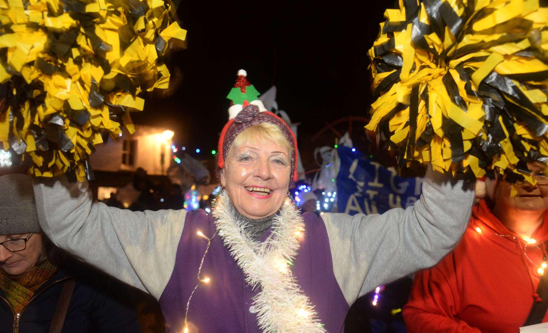 Jan Anton enjoying the parade for the Sandwich Christmas lights switch-on last year