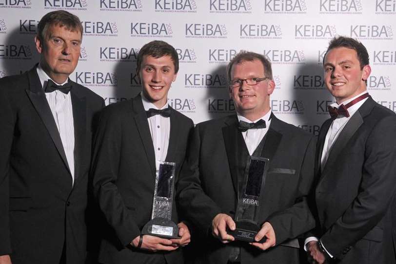 Apprenticeship of the Year: Nathan Jenks, second left, with, from left, Paul Carter, Louis Hurst and James Bevan