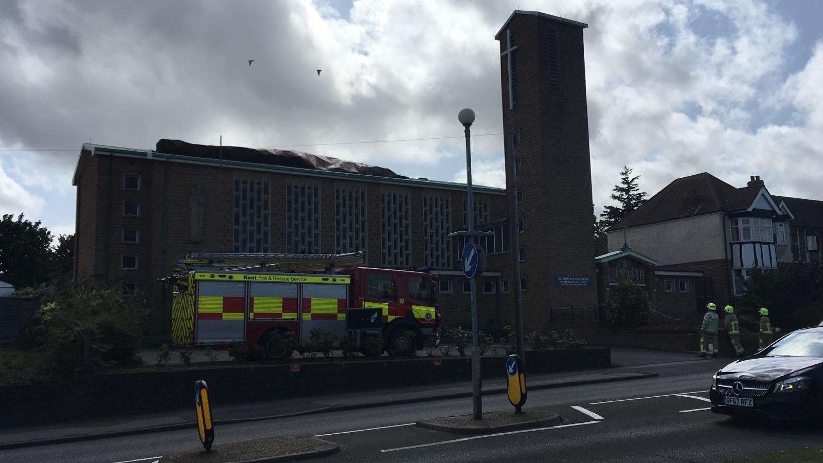 Firefighters were called to St Thomas of Canterbury church in Rainham (15044429)