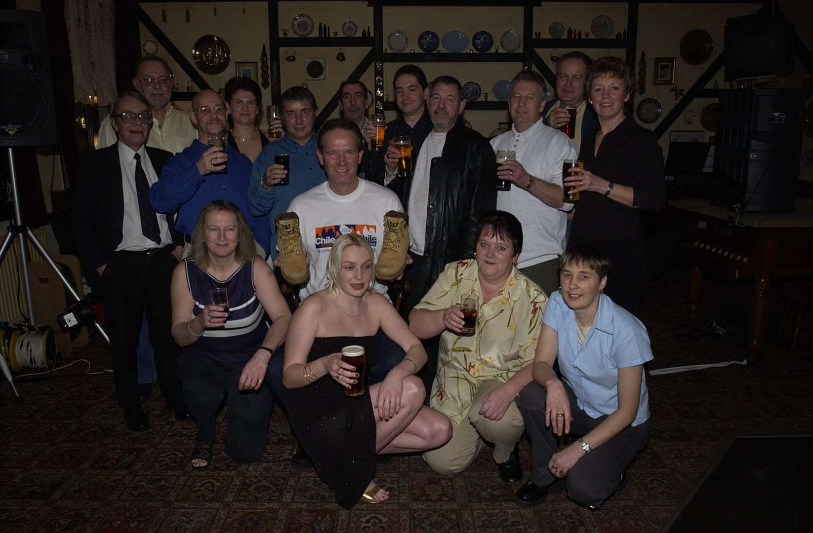 Punters at The Captain Howey Pub in New Romney in February 2002. It is still going today
