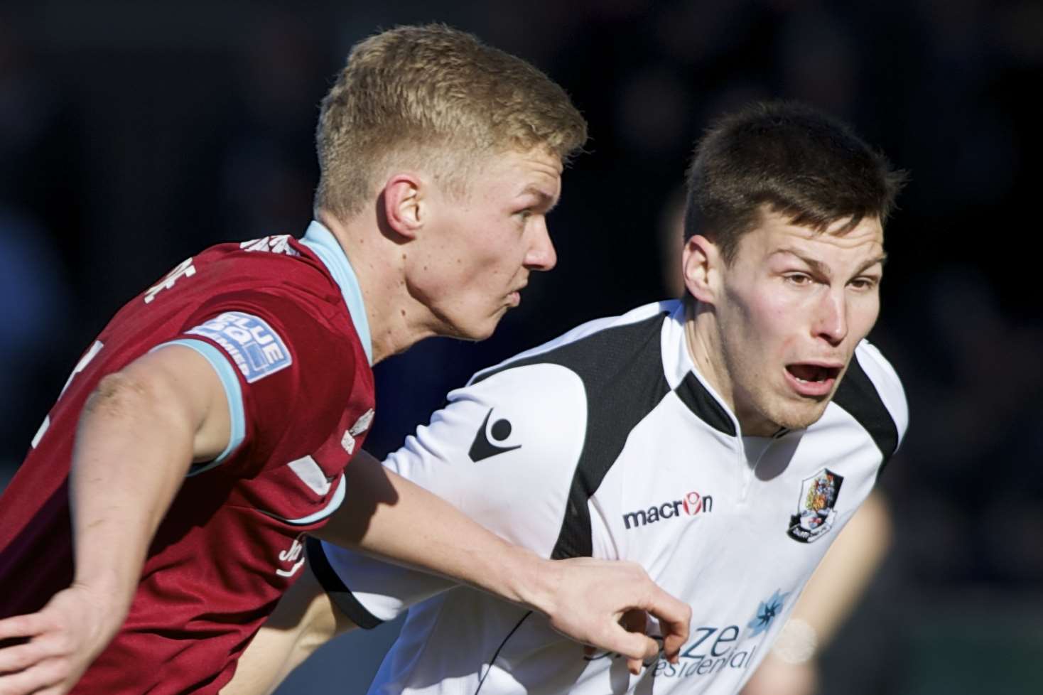 Charlie Sheringham in action for Dartford in 2013. Boss Tony Burman had hoped to re-sign the striker Picture: Andy Payton