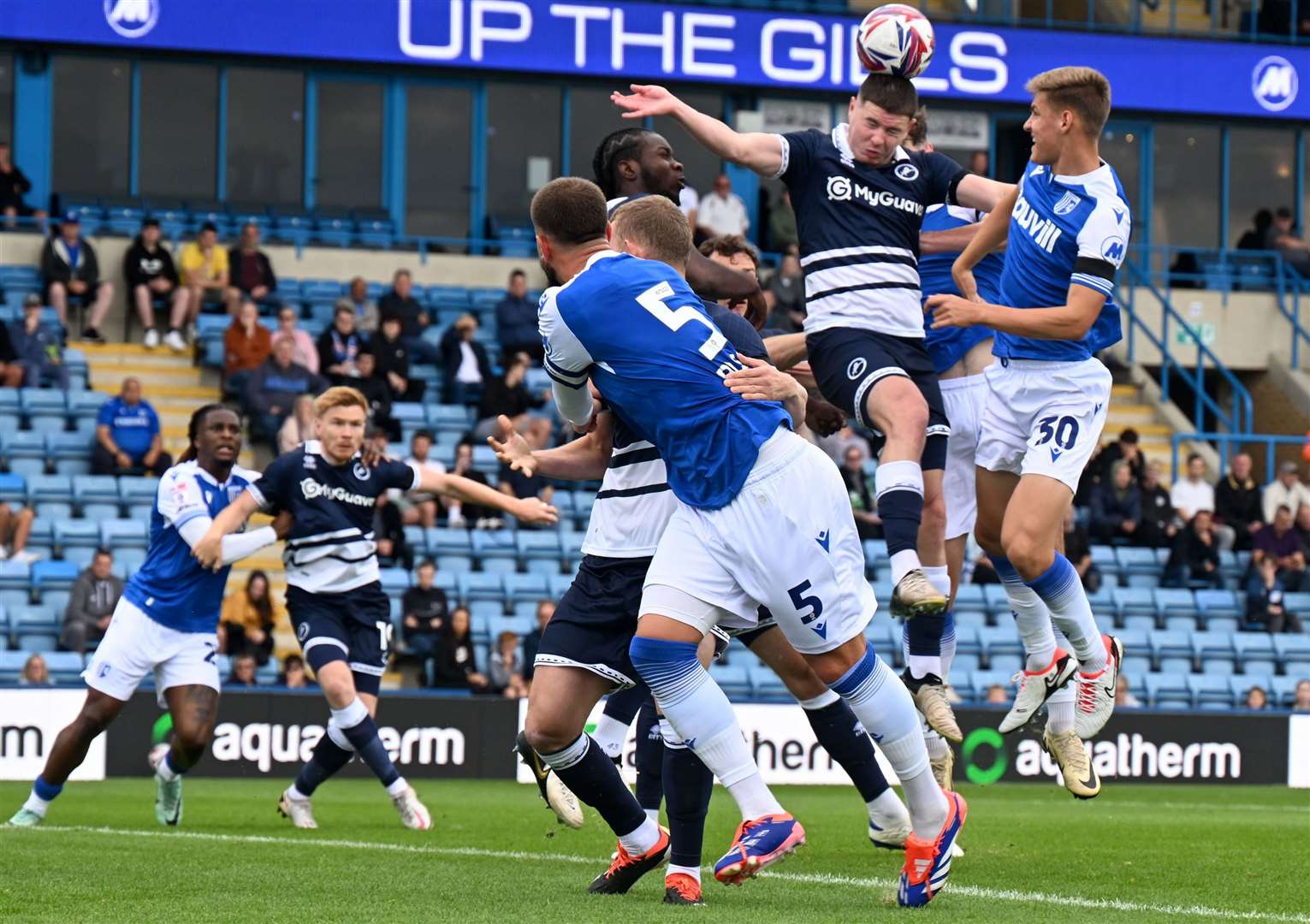 Sam Gale in pre-season action for Gillingham Picture: Barry Goodwin