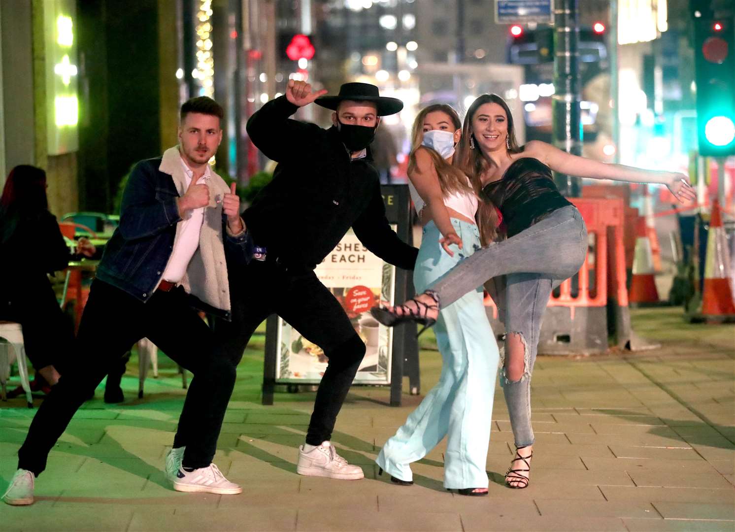 People out in Leeds city centre on Wednesday night (Danny Lawson/PA)