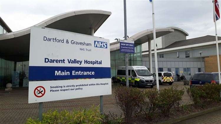 Darent Valley Hospital in Dartford saw the sharpest rise in cases of all Kent Trusts with more than 700 recorded to date