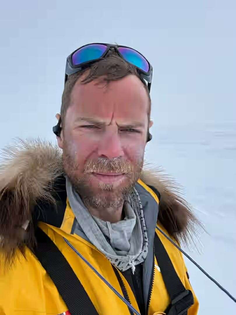 Jonny Huntington completed his solo ski expedition to the South Pole in 46 days (Jonny Huntington/PA)