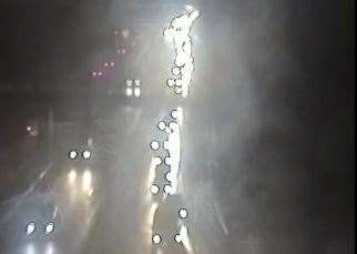 Traffic queuing after the crash on the M2. Picture: Highways England