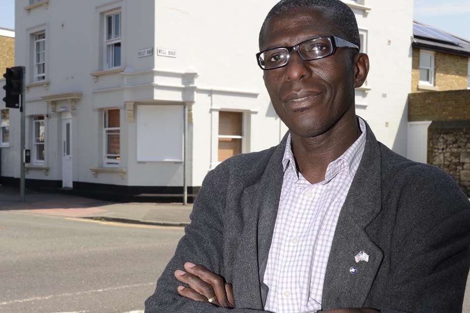 Albert Barnes outside the Maidstone resettlement centre