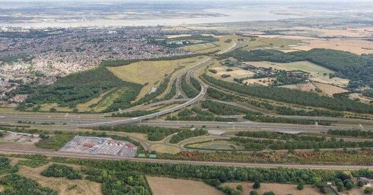 How the Lower Thames Crossing A2/M2 junction would look. Picture: National Highways