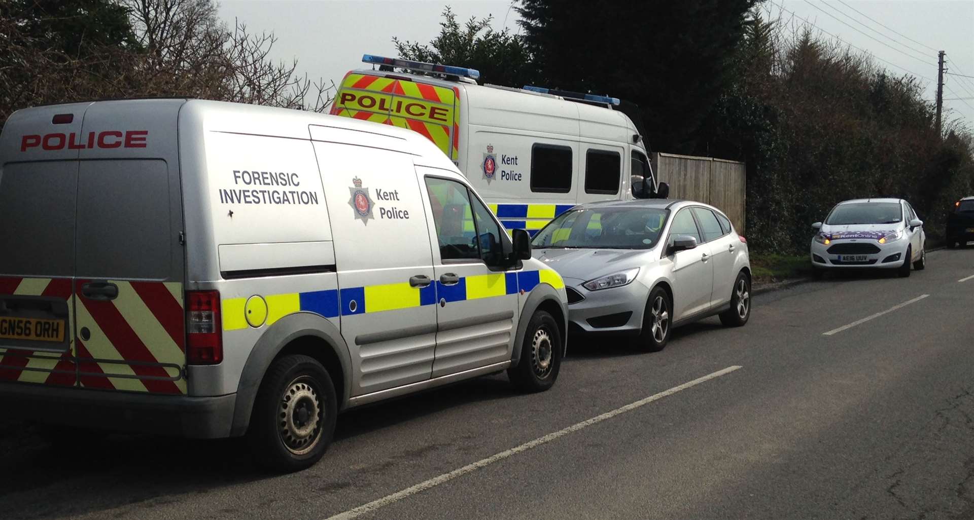 Investigators at the scene of the shooting in Goudhurst, 2016. Picture: Joshua Coupe