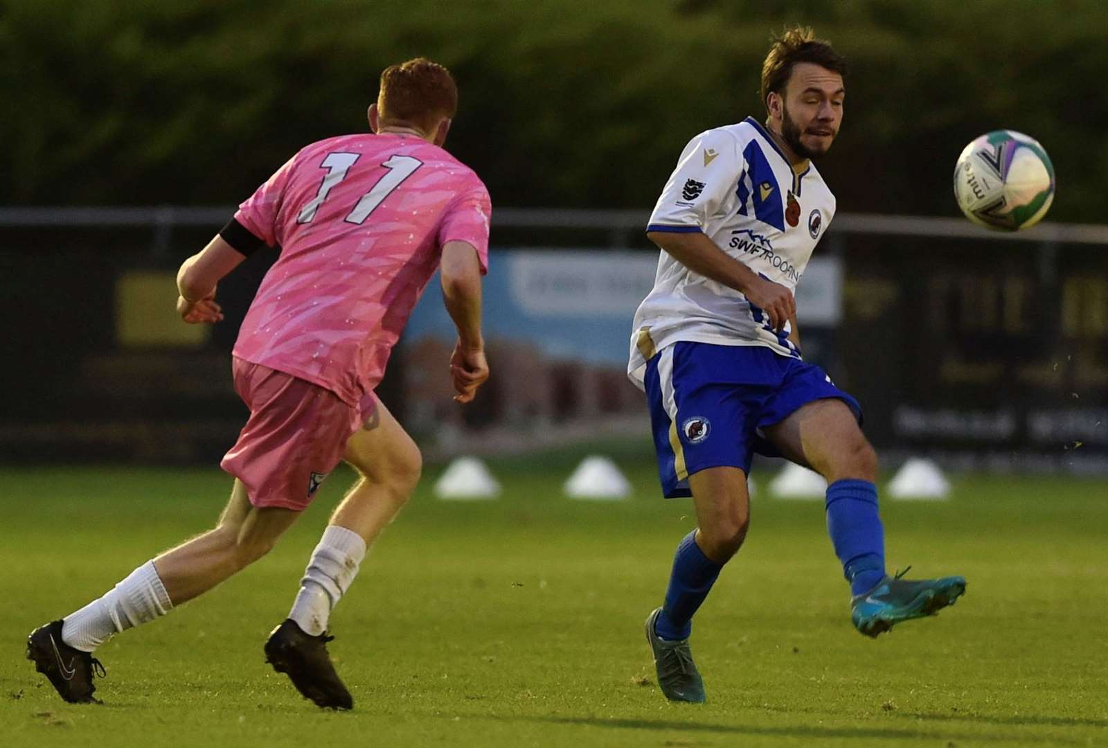 Bearsted (white) go on the attack against Erith & Belvedere on Saturday. Picture: Ian Scammell