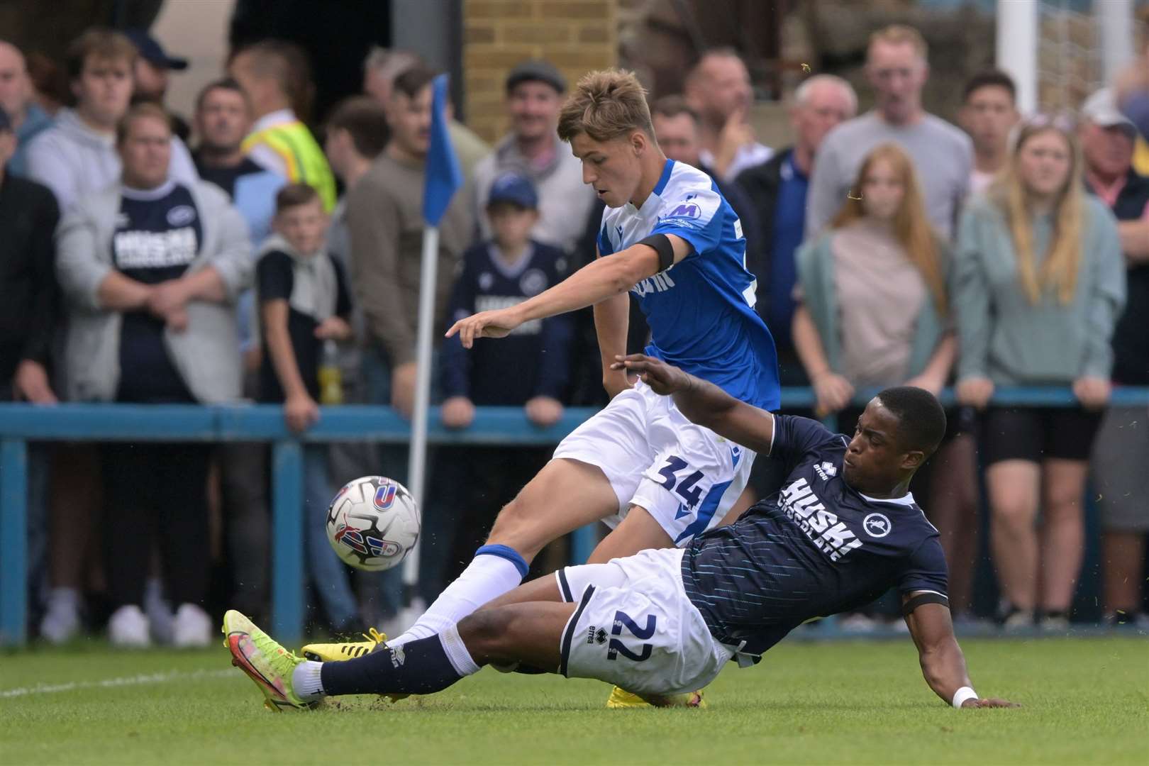 Sam Gale in pre-season action for Gillingham against Millwall Picture: Keith Gillard