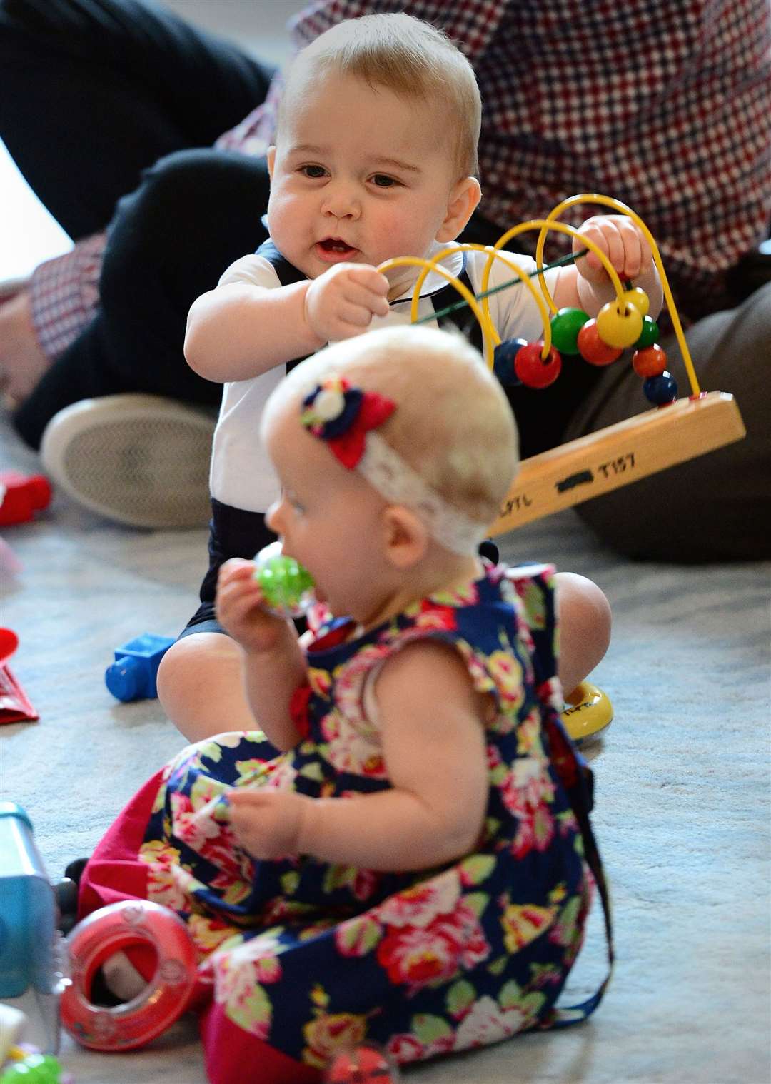 George had a chance to play with some Kiwi children when he attended a play group in Wellington (Anthony Devlin/PA)