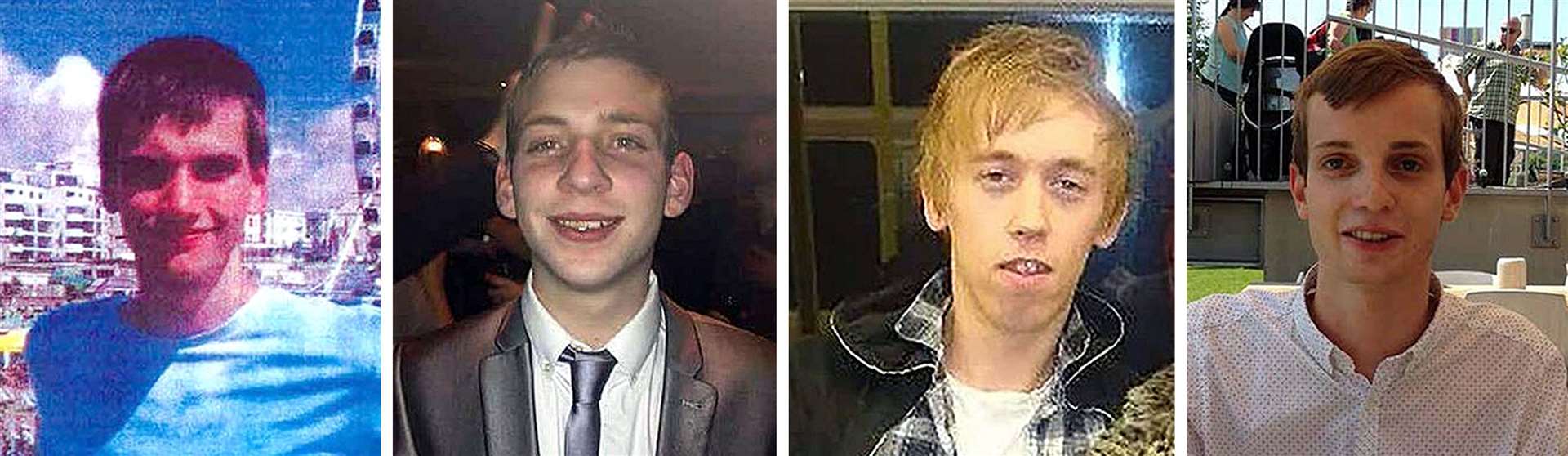 From left, Port’s victims Daniel Whitworth, Jack Taylor, Anthony Walgate and Gabriel Kovari (Metropolitan Police/PA)