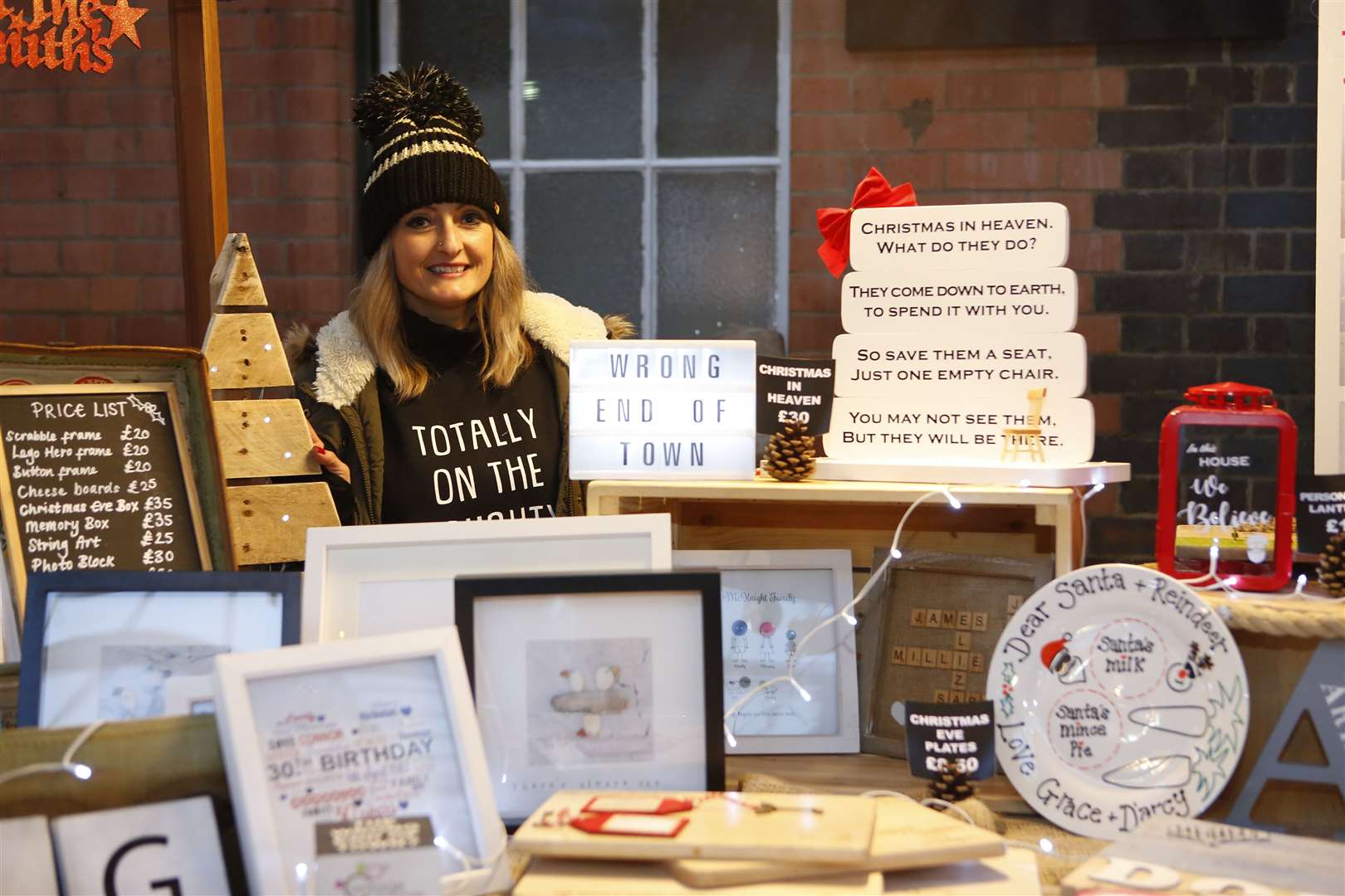 A stallholder from the 2018 White Cliffs Christmas. Picture: Andy Jones.