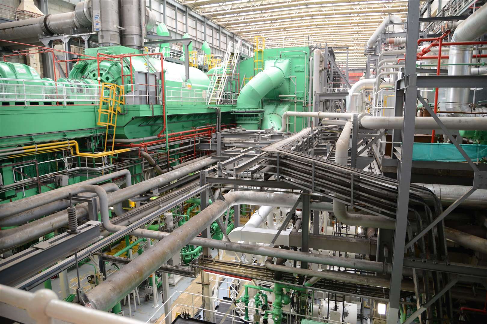 Inside the turbine hall at Dungeness B