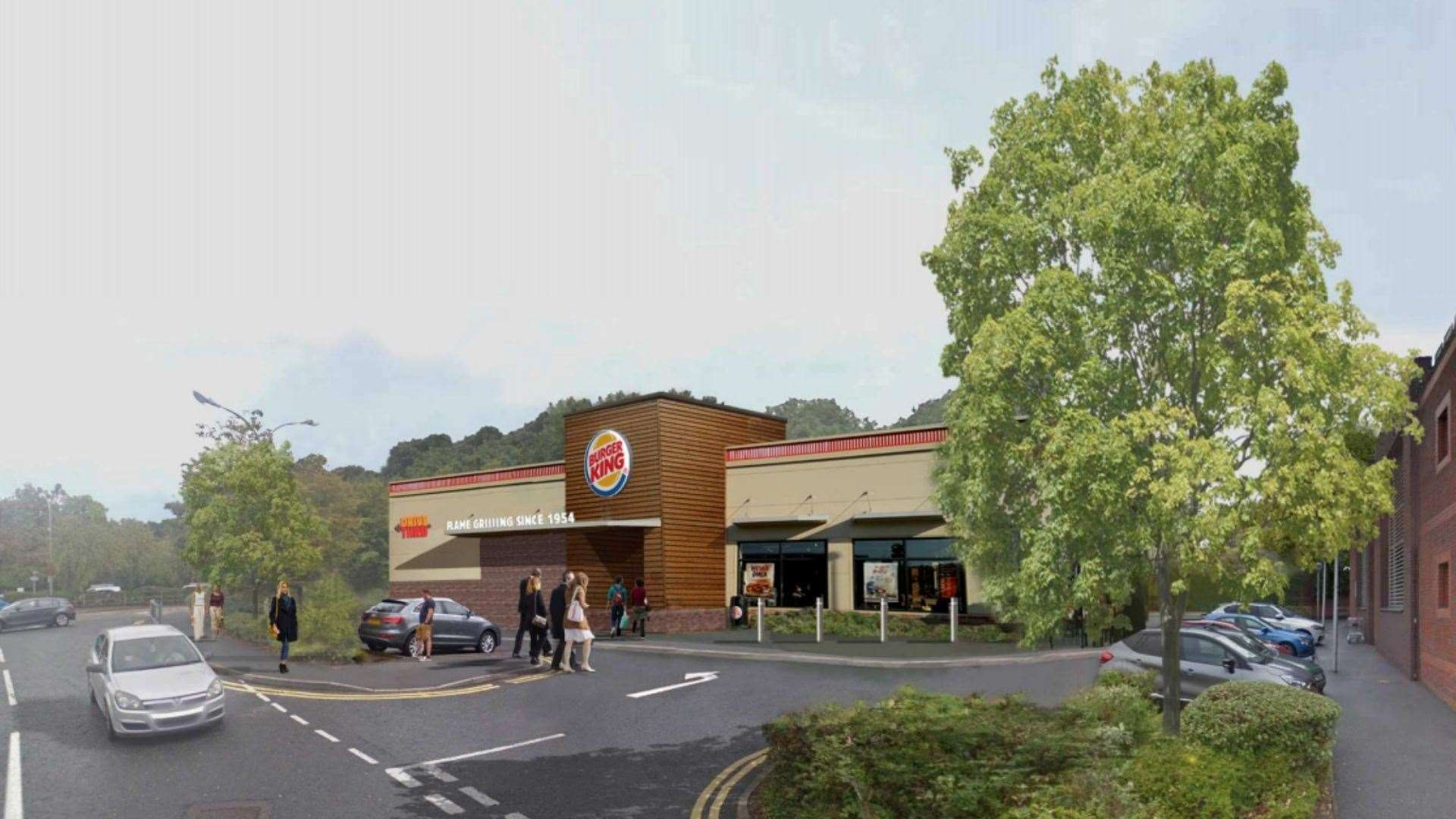 Artist's impression of the proposed Burger King. Picture: dlg Architects
