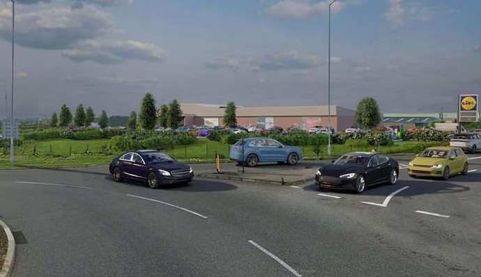 An artist's impression of how the new Lidl could look on Sheppey. Picture: One Design