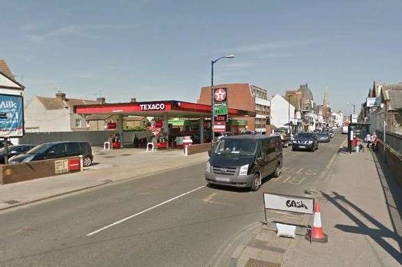 Two people were detained by police after a fight broke out at the Texaco in Herne Bay High Street. Picture: Google Maps