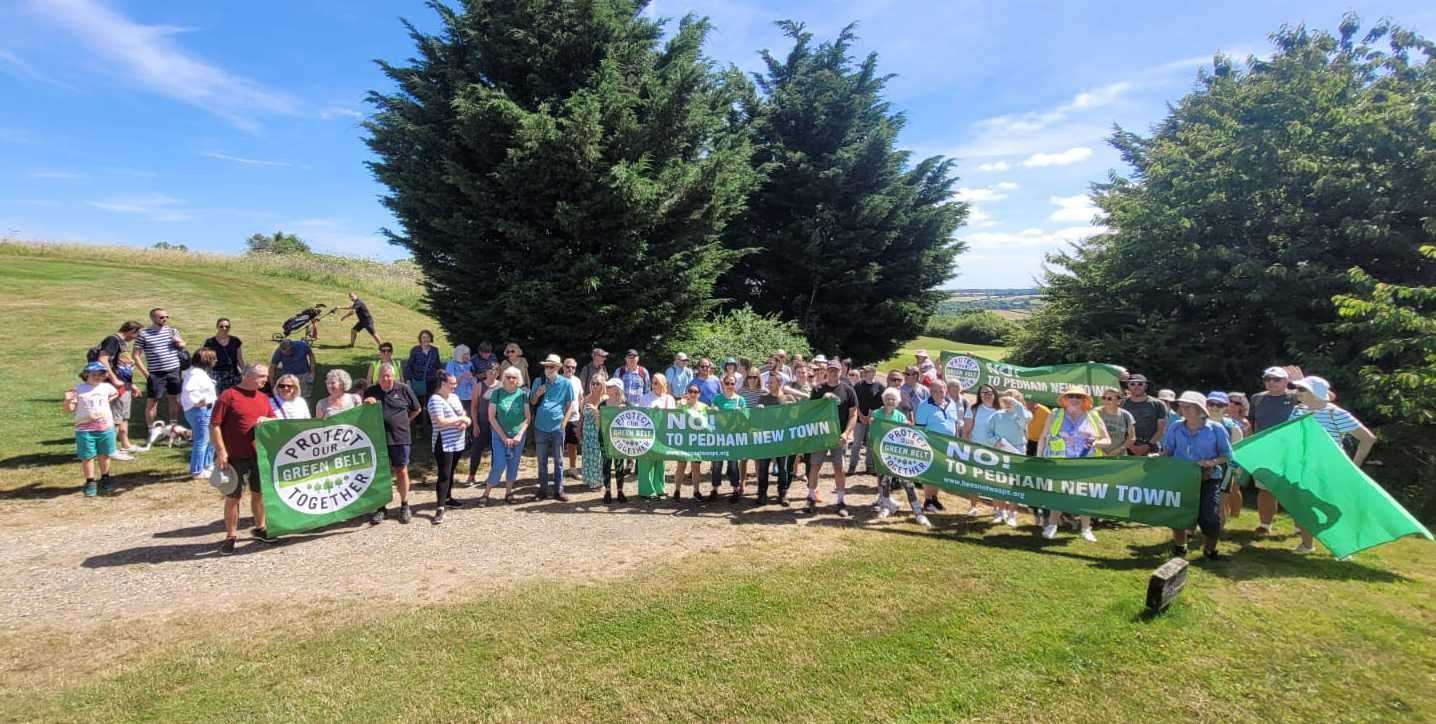 The Pedham Place protesters on the golf course