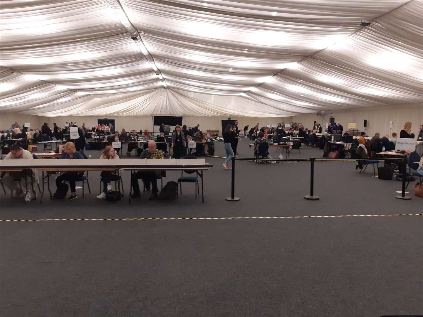 The count gets underway at Detling