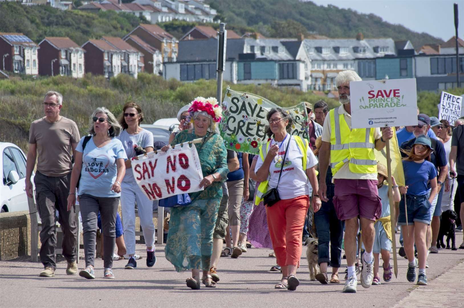 Protesters at Princes Parade last year. Photo: James Willmott