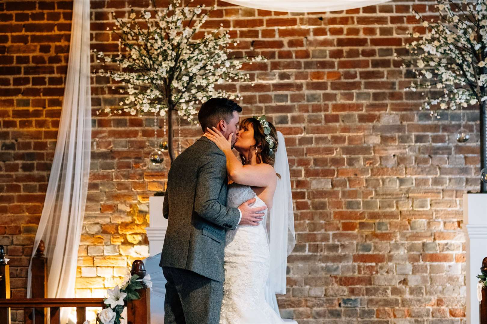 Scott and Adele Richards on their wedding day. Picture: James Eldridge Photography/SWNS