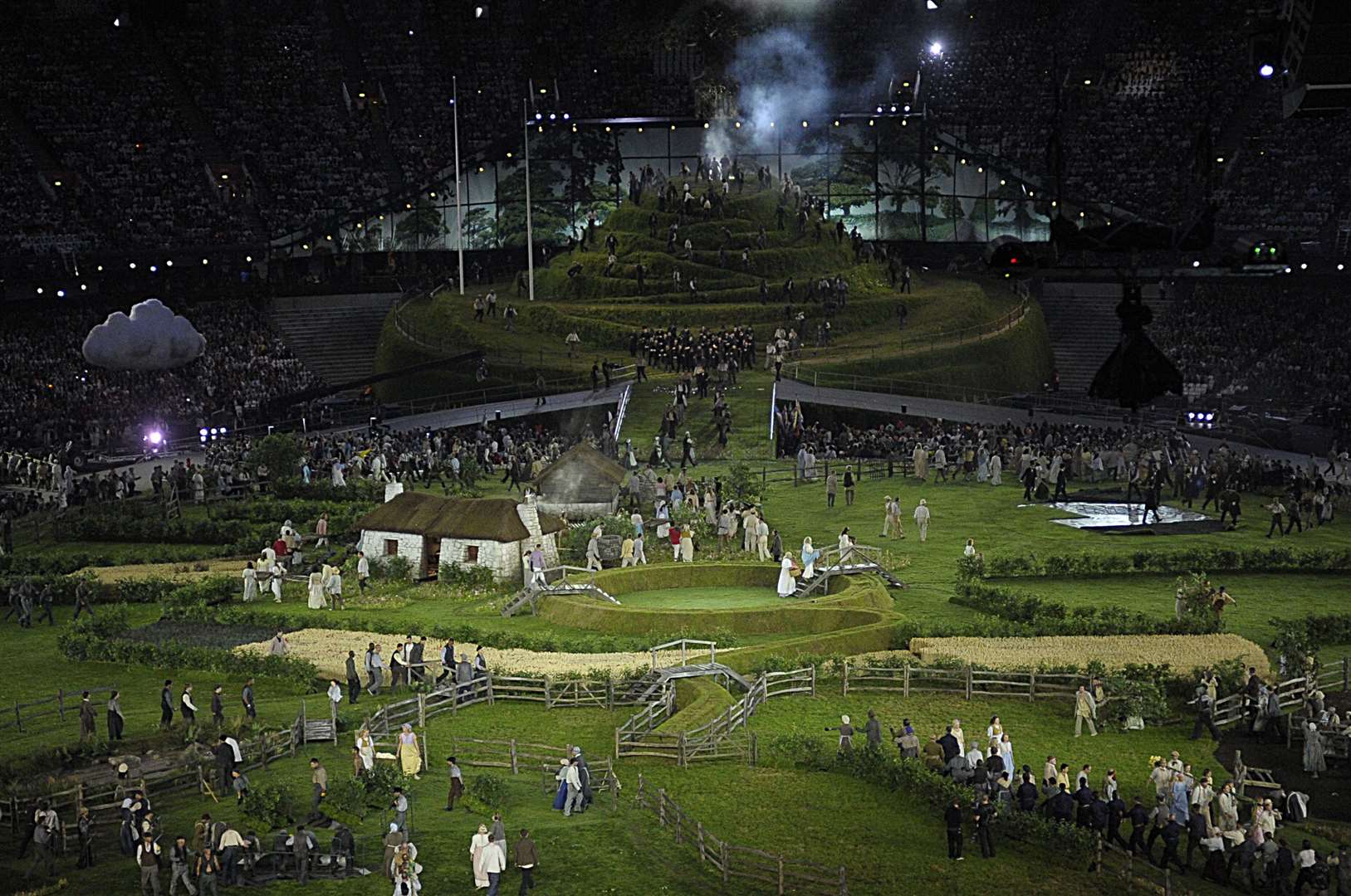 The industrial revolution is depicted at the opening ceremony of the London 2012 Olympics. Picture: Barry Goodwin