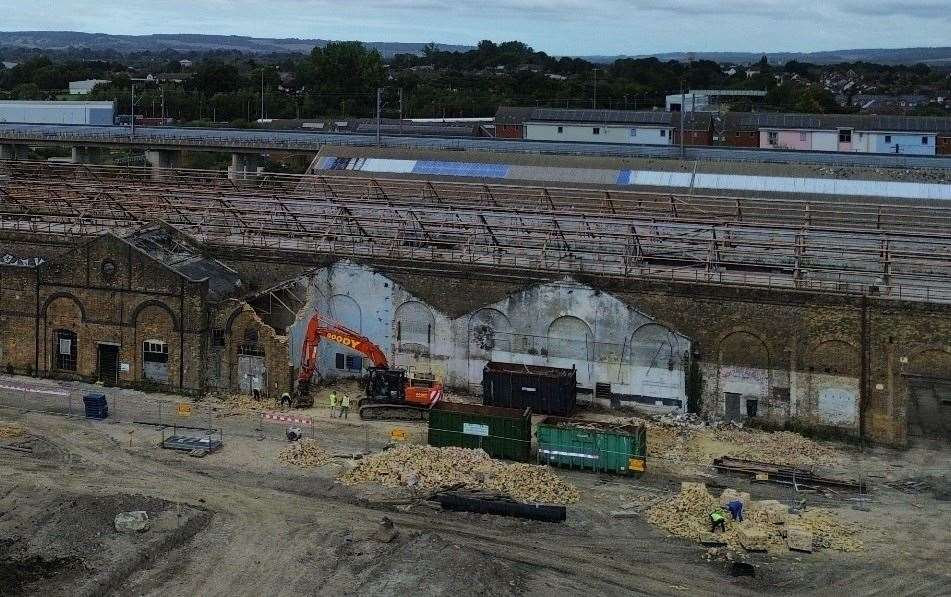 Contractors have been working on the site in Ashford since 2020. Picture: Nicholas Cane