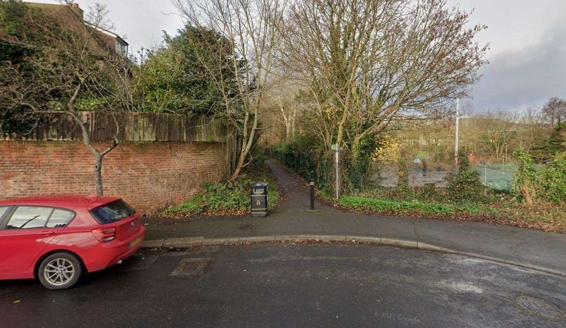 The alleyway at the corner of Radnor Park Avenue and Avereng Road. Picture: Google Street View