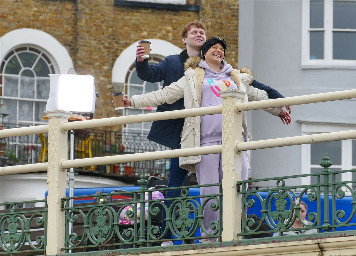 Eastenders actors were seen filming in Margate today. Picture: Frank Leppard