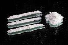 Lines of cocaine. Stock picture