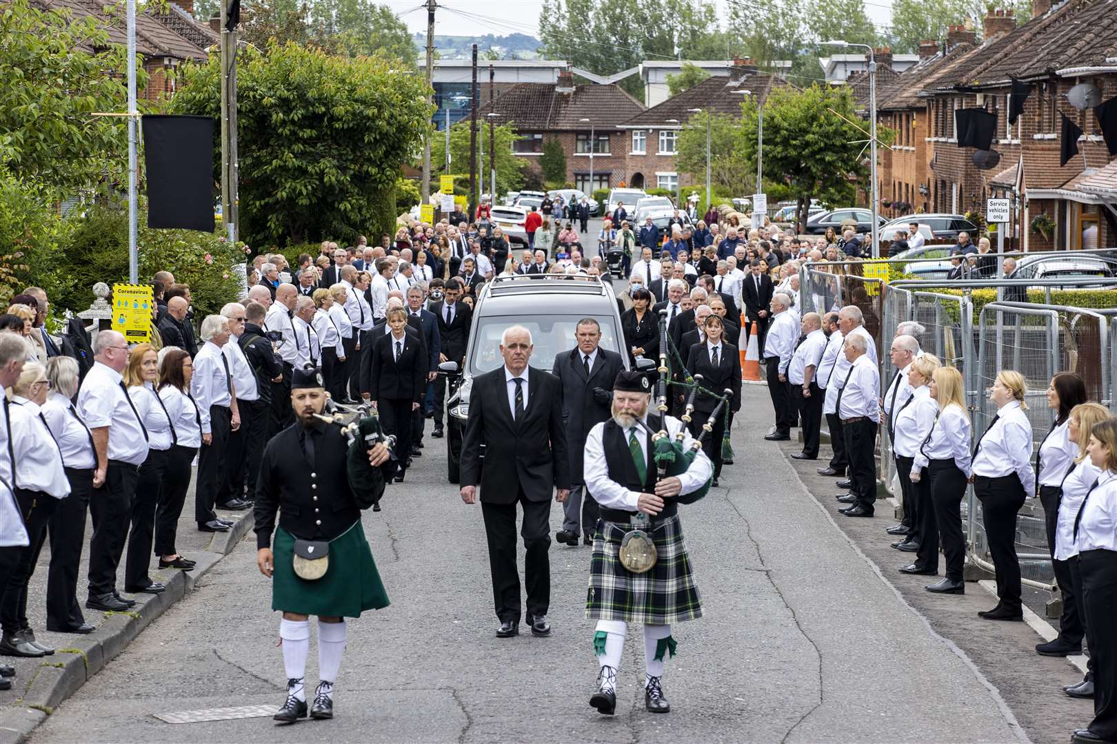 The funeral procession of senior Irish Republican and former leading IRA figure Bobby Storey (Liam McBurney/PA)