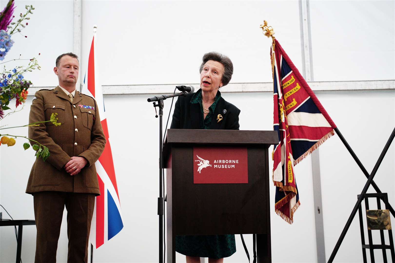 Anne spoke during a reception at the Airborne Museum Hartenstein on Saturday (Ben Birchall/PA)