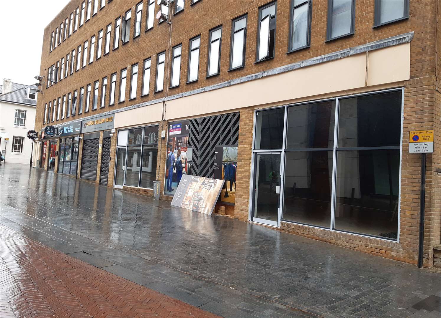 This parade of shops in Bank Street is slowly filling up