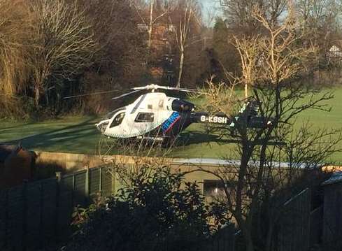 The air ambulance was called after the Southborough crash
