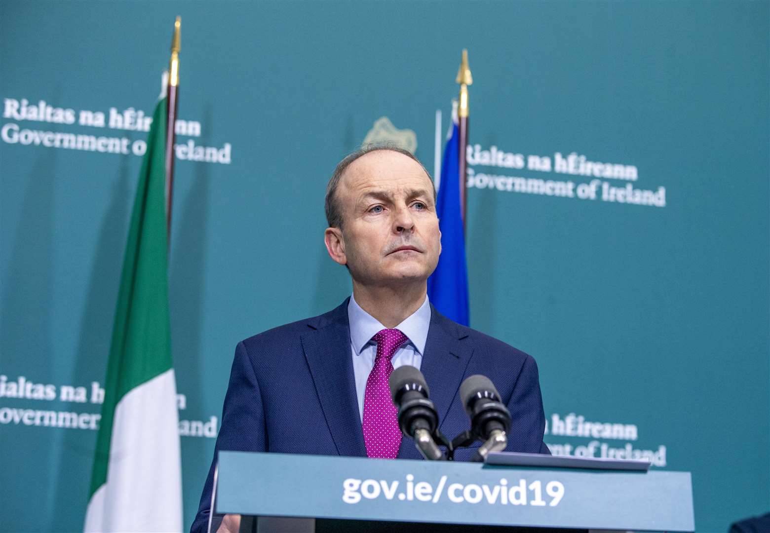 Taoiseach Michael Martin had been due to travel to Britain this week before Boris Johnson was called to self-isolate (Tom Honan/PA)