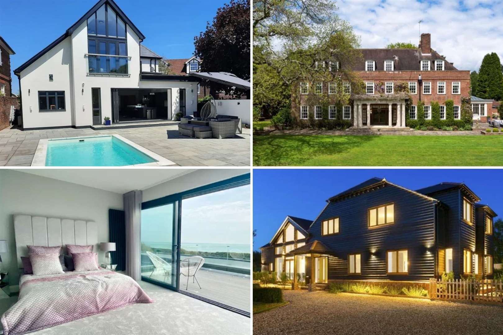 Some of the most luxurious homes in Kent which have just gone up for sale. Pictures: Zoopla