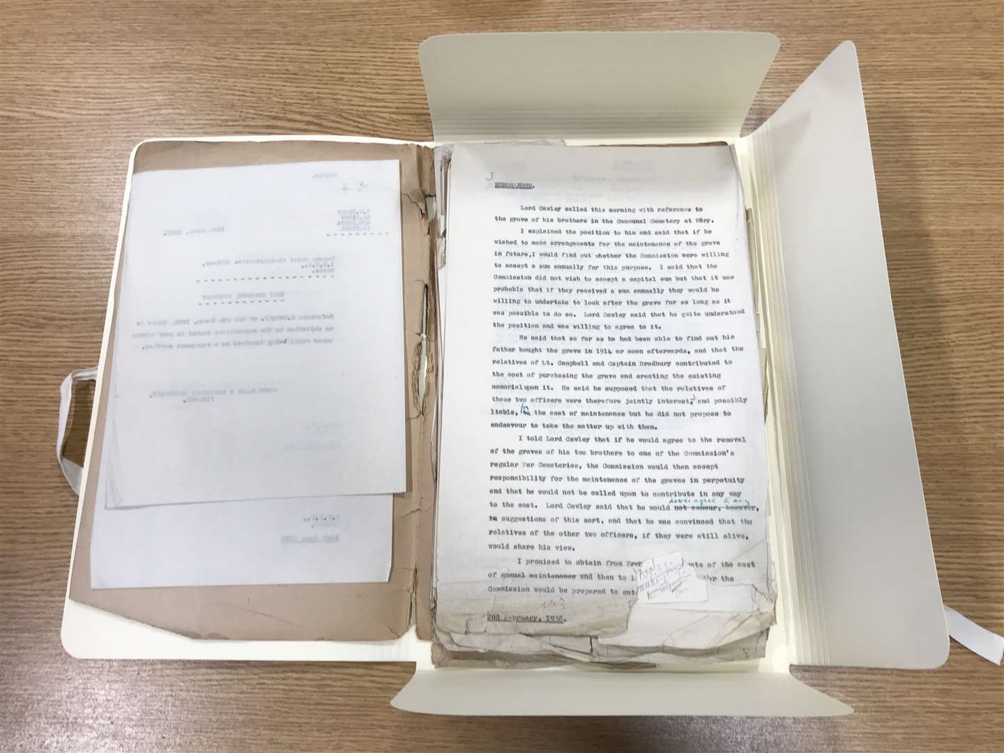 The files include letters of wives and parents desperately trying to discover where their husbands and sons were buried (CWGC/PA)